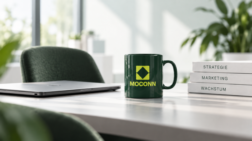 MOCONN Tasse auf dem Schreibtisch